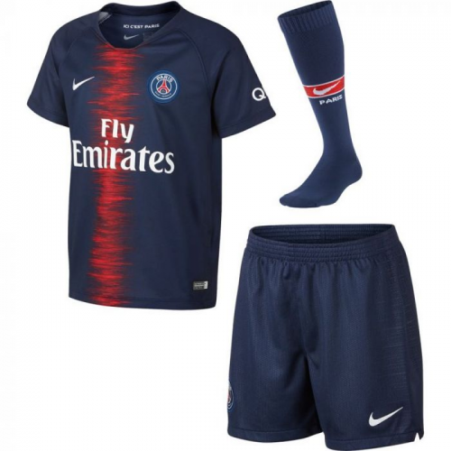 Kids PSG 18/19 Home Soccer Sets (Shirt+Shorts+Socks)